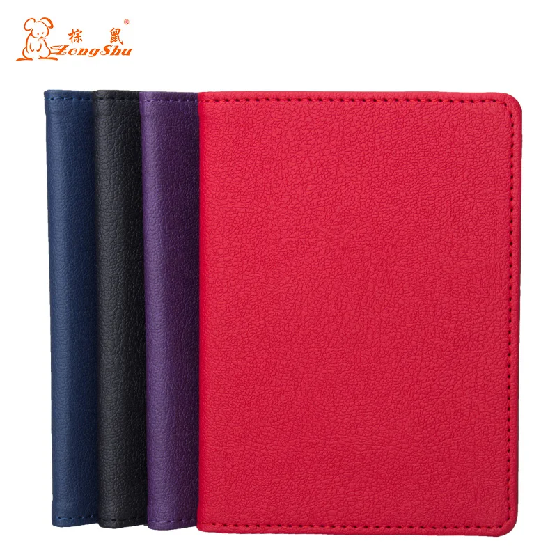 Однотонный чехол кошелек для паспорта с отделением карт|Держатели карт и