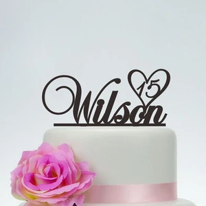 Персонализированные имя и возраст Топпер для торта С Днем Рождения, день рождения торт Топпер, цвет акриловый юбилей торт Топпер