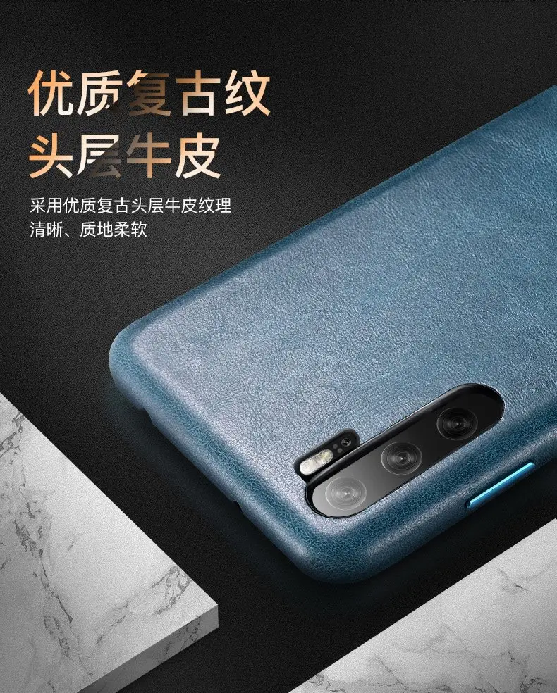 Первый слой воловьей кожи чехол для телефона huawei P30 PRO P30 чехол матовый Ретро Натуральная кожа
