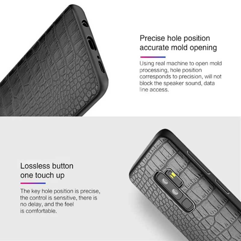 ! ACCEZZ роскошный чехол-накладка из крокодиловой кожи со змеиным узором для Samsung S8 S9