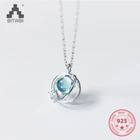 Ожерелье из стерлингового серебра S925, женское ожерелье с японским ветром, подвеска aurora, трендовая Вселенная, планета короткая цепочка на ключицы