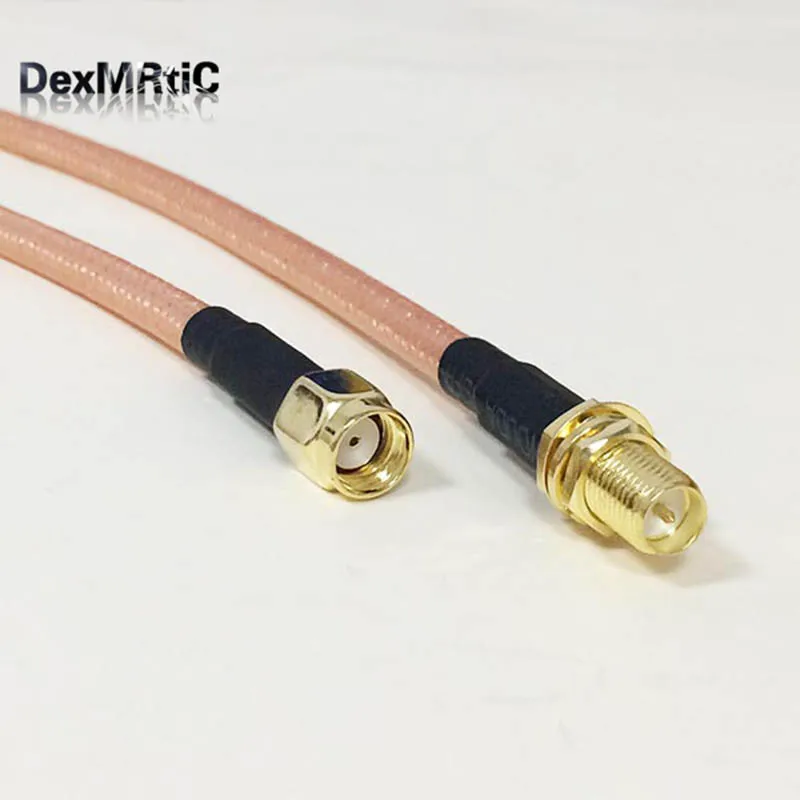 WIFI антенный кабель RP SMA папа к женский Обратный адаптер RG142 50 см/100 см Низкая потеря