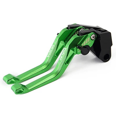 green Мотоцикл короткие сцепления Тормозные ручки с ЧПУ Регулируемая для KAWASAKI VULCAN S 650 вулкан s 650 - Цвет: green