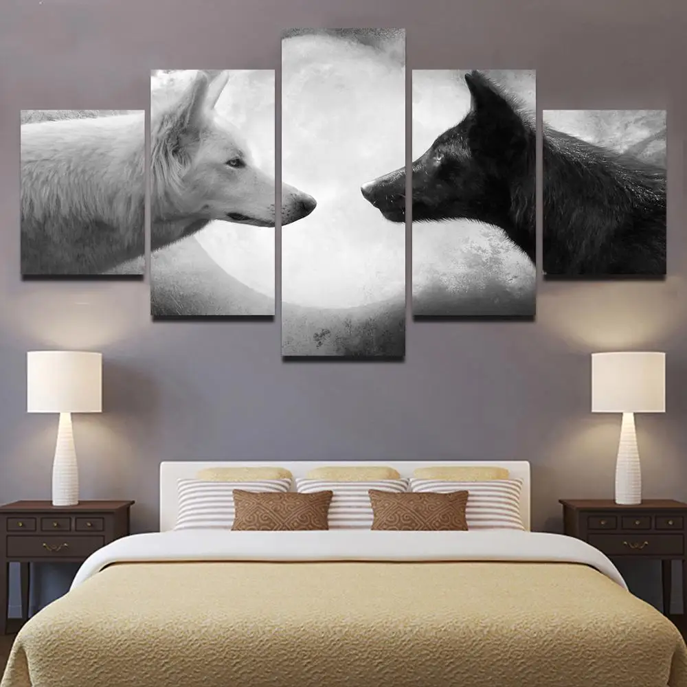 

Drop shipping 5 Panel Wall Art Pictures Canvas Painting abstract canvas poster painting decoration for living room LW127