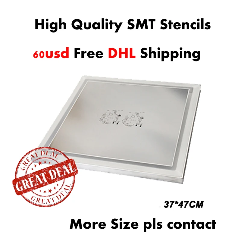 SMT Stencil 37*47CM Customized SMT Stencil more size pls contact  Laser steel stencil with frame Laser stencil for PCB SMT MASK