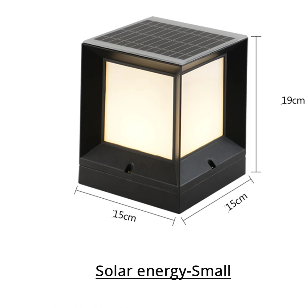 Solar energy-S Черно-белые в скандинавском стиле IP44 Водонепроницаемый светодиодный с солнечной батареей наружного освещения сада патио лампа с Сенсор для декор для пола загородный дом на улице - Испускаемый цвет: Solar energy-S