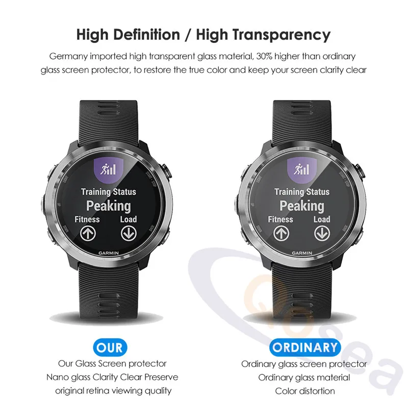 Qosea для Garmin Forerunner 645 защита экрана 9 H ультратонкая защитная пленка на переднюю