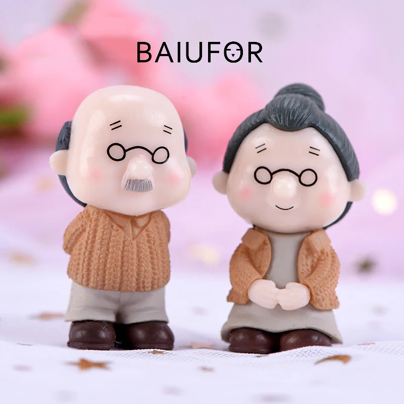 Миниатюры BAIUFOR для пар дедушка + бабушка влюбленные сказочный садовый гном