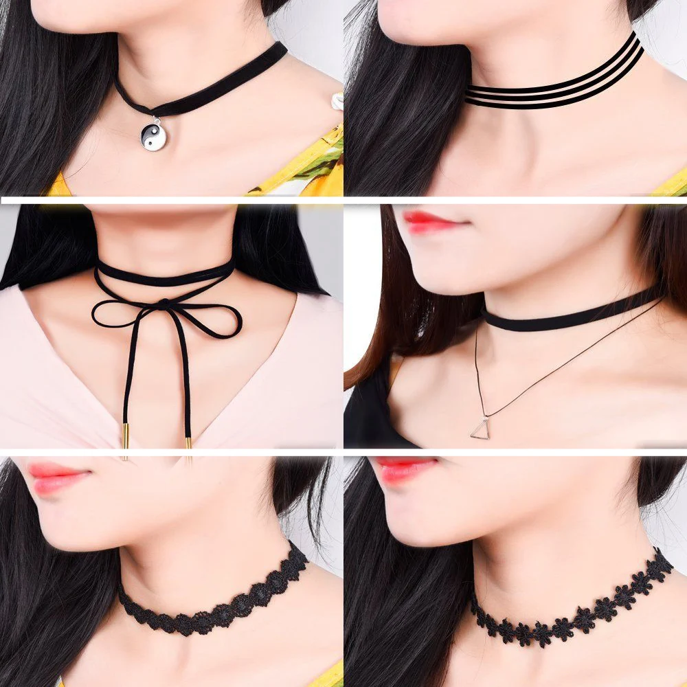 Упаковка 8 блоггеров сексуальная девушка Татуировка Бурлеск простой галстук