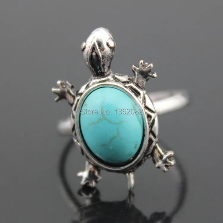 Оптовая продажа 50 шт. женские открытые кольца с имитацией черепашек этнический