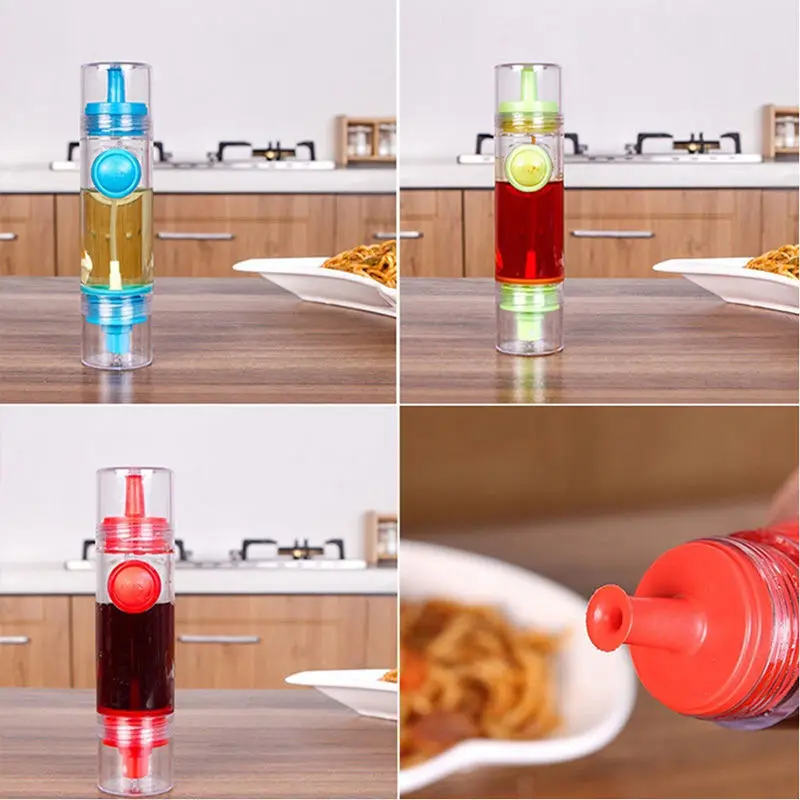 2 в 1 бутылка с распылителем масла Уксусные диспенсеры для мёда прессом кухни