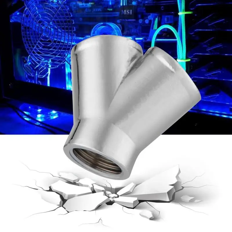 PC водяное охлаждение Соединительный соединитель G1/4 гнездовая нить 3 Way Y