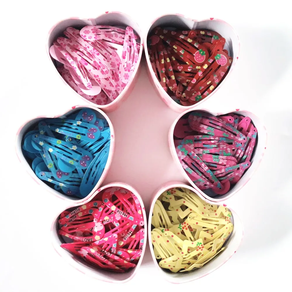 

30Pcs Fashion Flower Hair Clips Barrettes Girls Hairpins Colorful Love Star Hair Accessories for Kids Hairgrip Cute Rubbit Box
