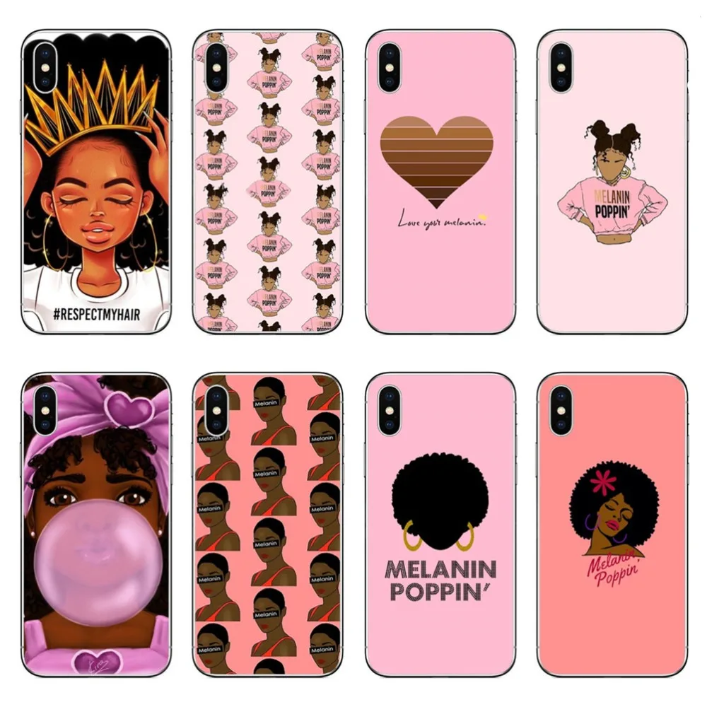2bunz Melanin Poppin Aba Чехлы для iPhone X модные черные девушки Жесткий ПК телефон чехол 5 5S SE 6