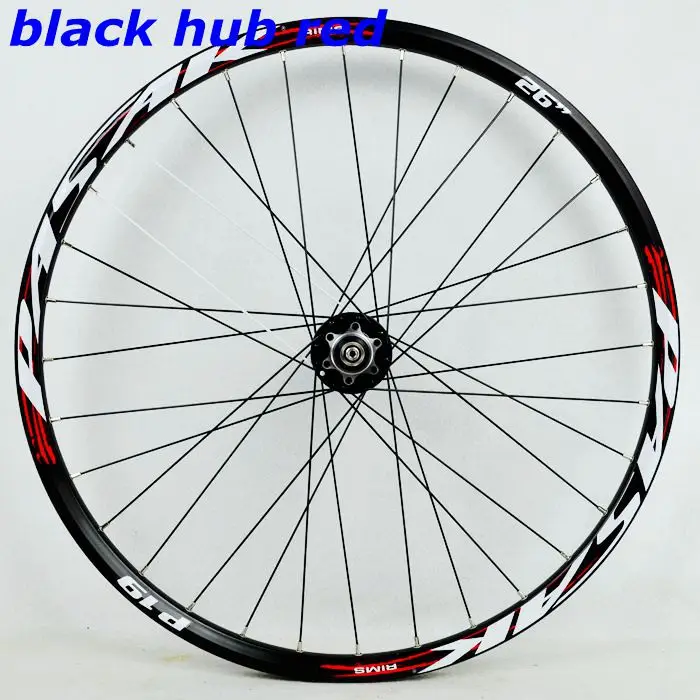 29 black hub red 2" 29" 27,5-дюймовые дисковые тормоза на горном велосипеде переднее колесо 6-луночное Центральный замок MTB велосипед переднее колесо 2 Герметичный Подшипник - Цвет: 29 black hub red