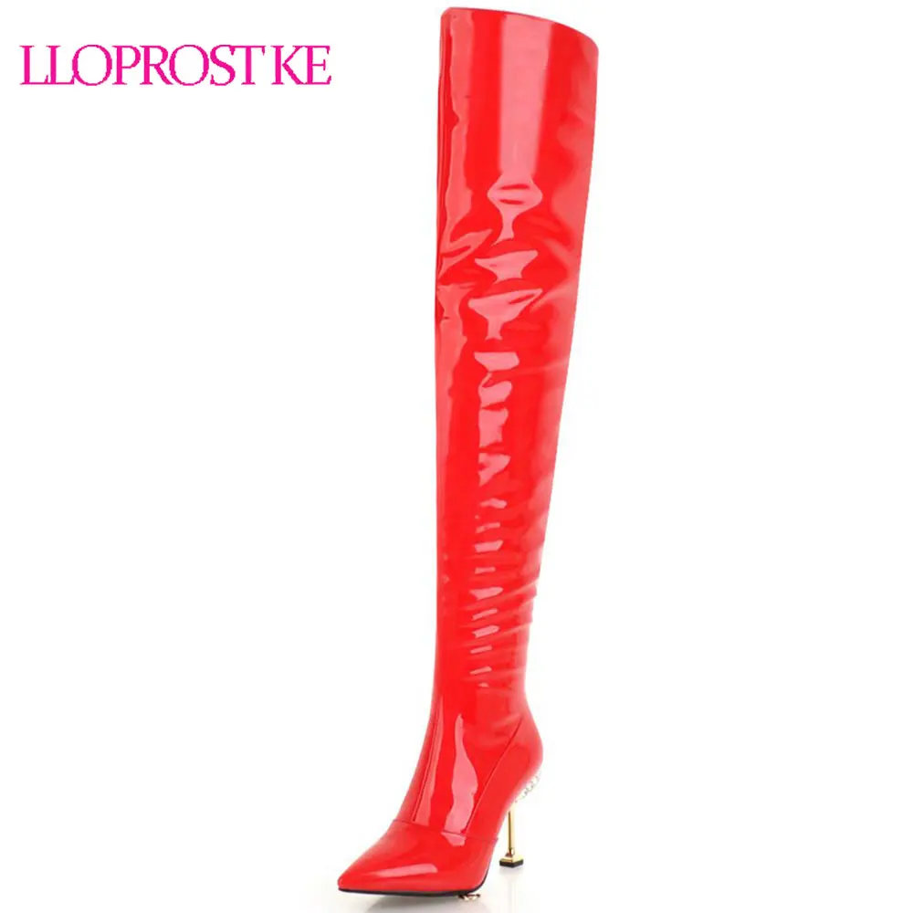 

Lloprost ke High Heel Over The Knee Boots For Women Thin High Heel Thigh High Boots Autumn Winter Shoes Woman Size 32-43 D281