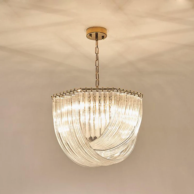 Роскошная индивидуальная хрустальная люстра со стеклянным изгибом для