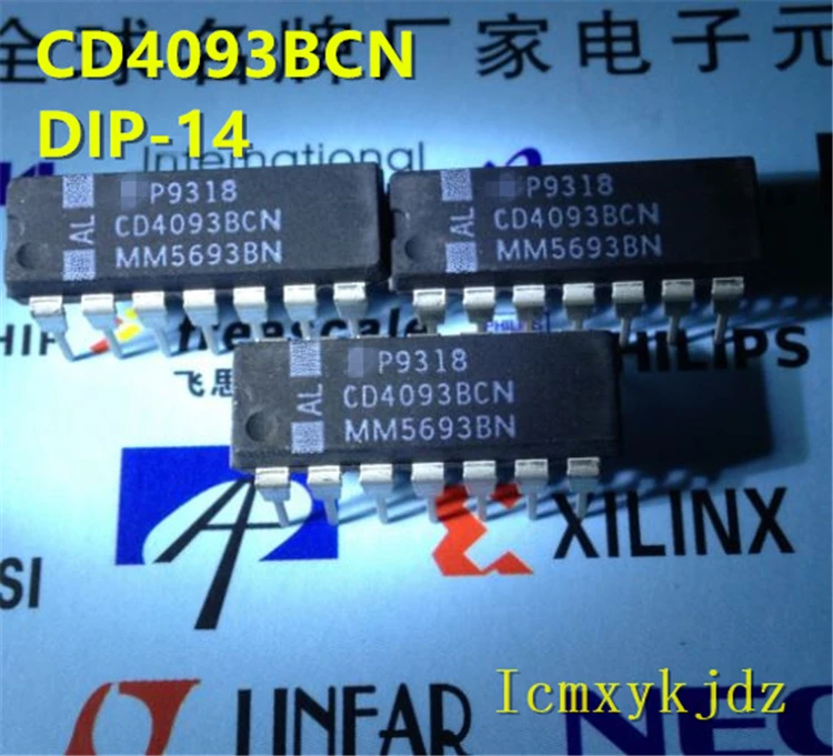 10 шт./партия CD4093BCN CD4093B CD4093 CD4093BE DIP-14 новый оригинальный продукт бесплатная