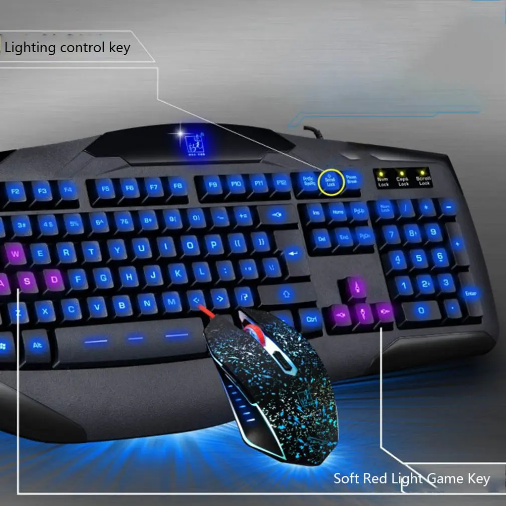 G12 светильник, клавиатура, мышь, набор, Usb кабель, игра, Esport, клавиатура, мышь, игровое оборудование, набор, компьютерные аксессуары