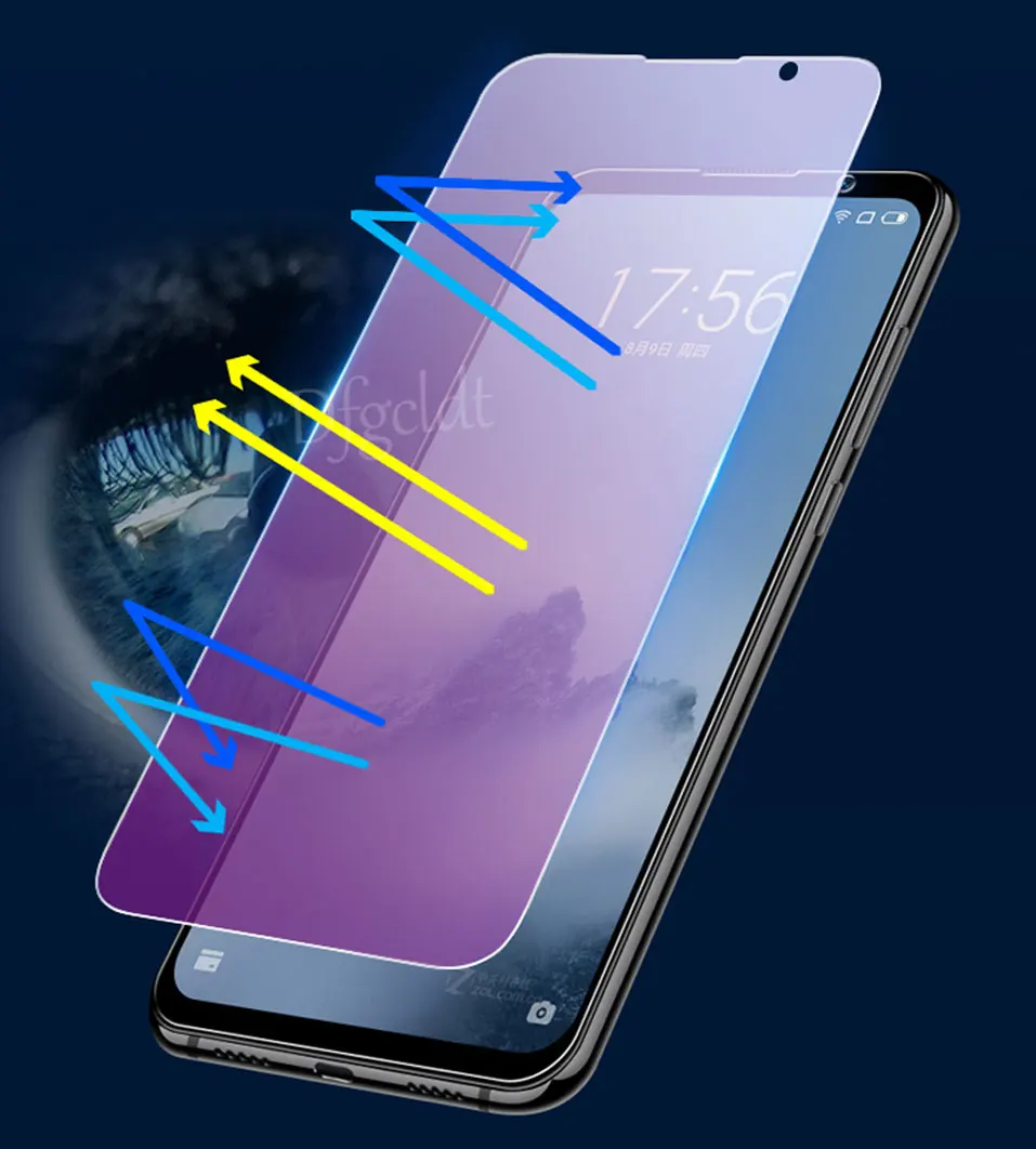 Защитное стекло-светильник синего цвета для Meizu M6 Note M6S 15 M15, Защитное стекло для экрана для Meizu Pro 7 Plus, закаленное стекло