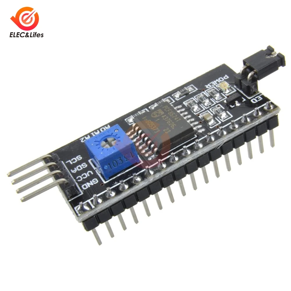 Плата адаптера для ЖК дисплея PCF8574T PCF8574 IIC/I2C/интерфейс LCD 1602 2004 Модуль
