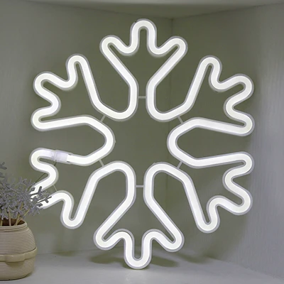snowflake Ночной светильник, неоновый светильник s для дня рождения, свадьбы, вечеринки, спальни, настенный светильник, Настенный декор, ночной Светильник - Испускаемый цвет: snowflake