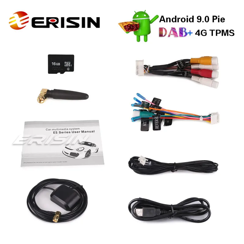 Erisin ES4822S 7 &quotDAB + Авто Радио Android 9 0 автомобильный DVD плеер SD GPS 4G OBD Bluetooth радио для SEAT