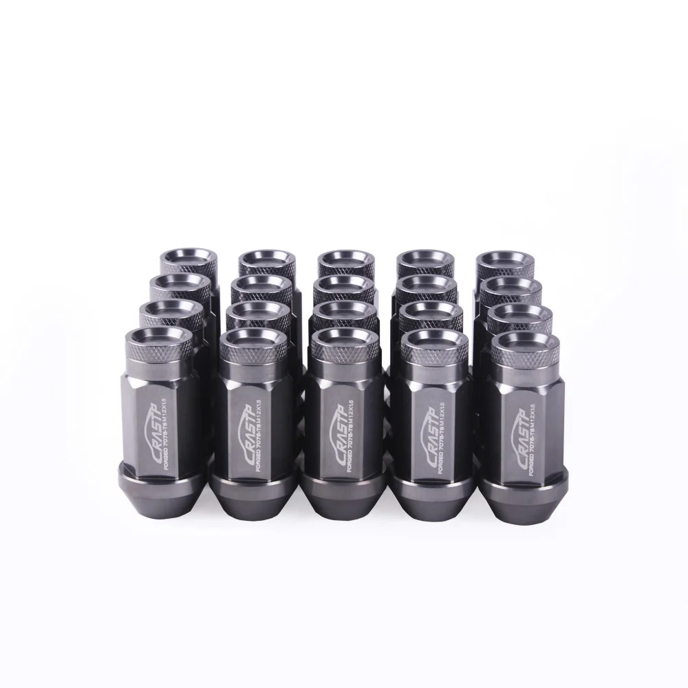 titanium RASTP-20 шт. кованые 7075-T6 алюминиевые колесные гайки длина 50 мм гайки M12x1.5/M12x1.25 для Honda Civic автомобильные аксессуары RS-LN047 - Название цвета: titanium