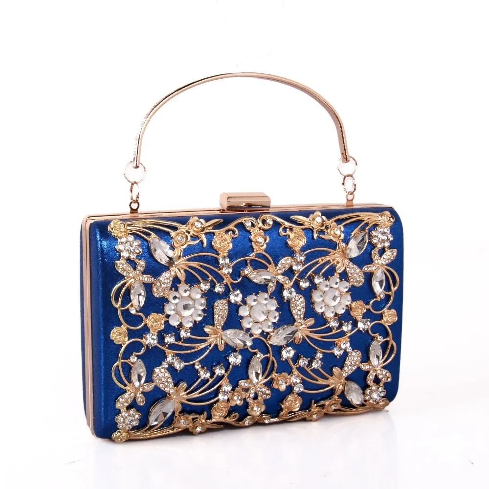 Женский элегантный вечерний клатч серебристого/черного/золотого цвета с