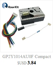 GP2Y1014AU0F компактный оптический датчик пыли совместимый GP2Y1010AU0F GP2Y1010AUOF датчик дымовых частиц с кабелем