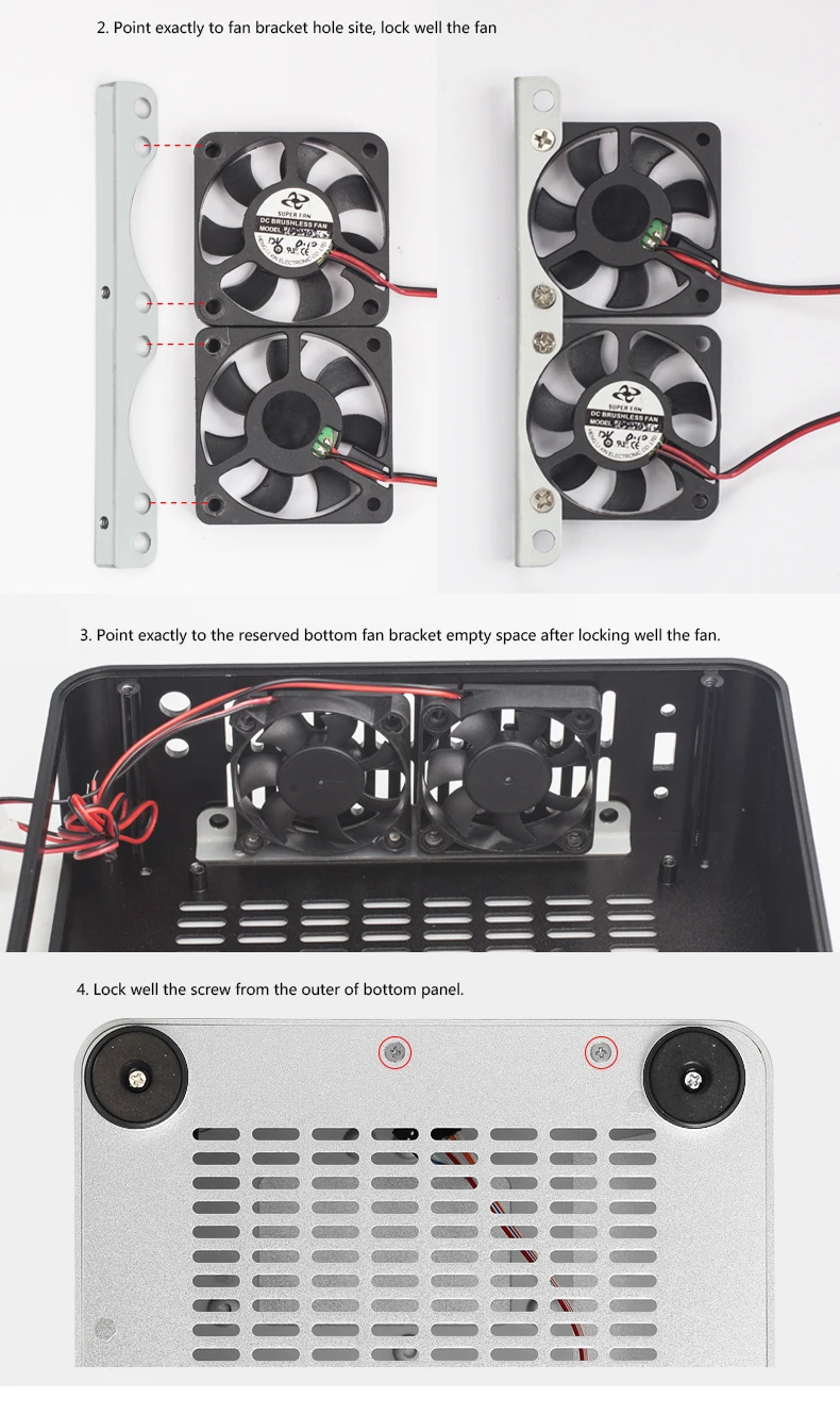4 шт. Realan H60 компьютерный чехол ПК с алюминиевым корпусом HTPC для mini ITX материнская плата без источника питания