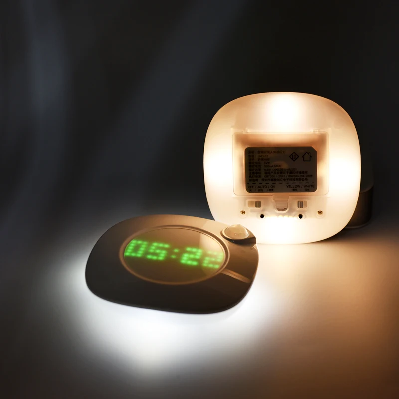 Светодиодные электронные часы с зарядкой индукционный ночник регулируемой