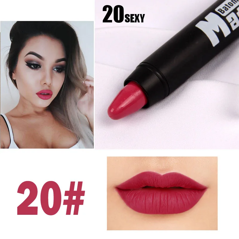 Женская помада Miss Rose красная матовая карандаш долговечная 8 цветов|lipstick long|red mattred