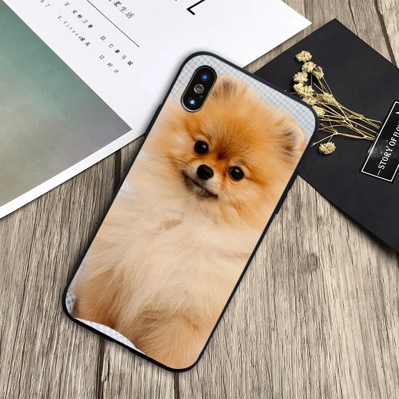 Чехол для собак Pomeranian, мягкий силиконовый черный телефон чехол для iPhone 6 6 plus 7 8 plus 5 5S 5C SE X XS XR XS Max