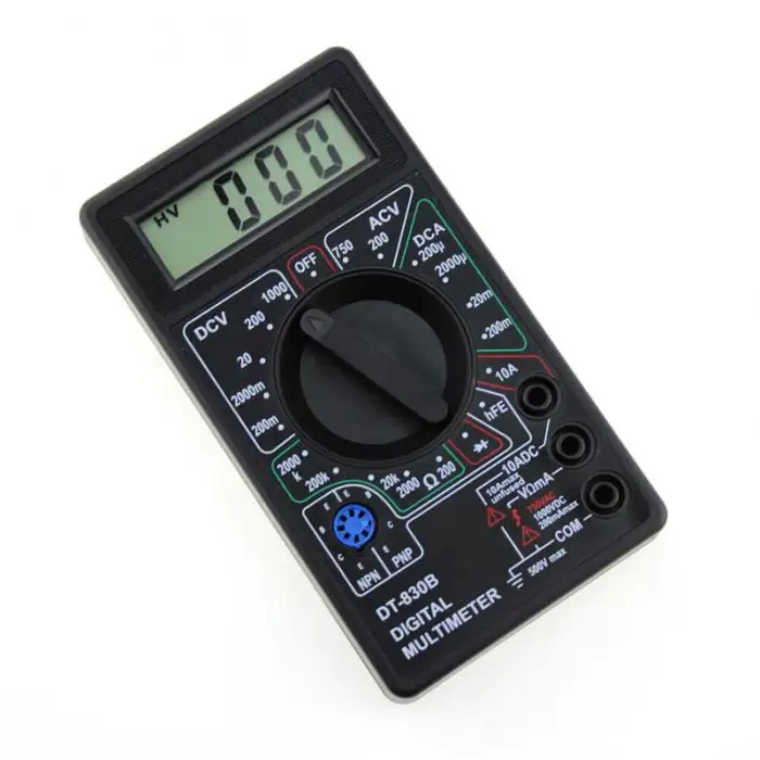 LCD Display Digital Multimeter AC/DC 750/1000V Amp Volt Ohm Meter Tester TN88