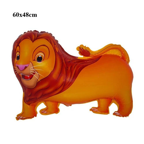 Lion Детские воздушные шары, животные, Мультяшные персонажи, воздушные шары на день рождения, вечерние надувные шары в форме леопарда, тигра, Льва, животных - Цвет: Lion