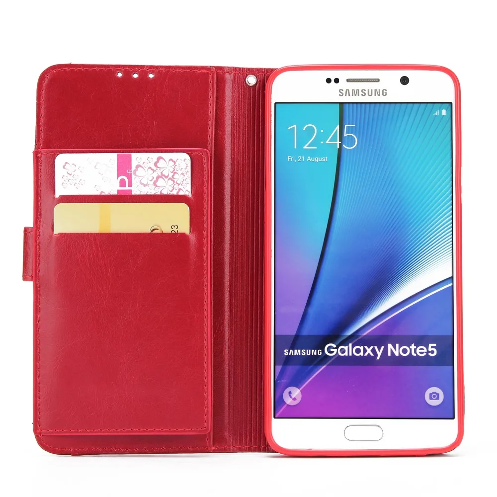 Искусственная кожа Crazy Horse чехол для Samsung Galaxy Note 5 телефон Befosson бизнес бумажник