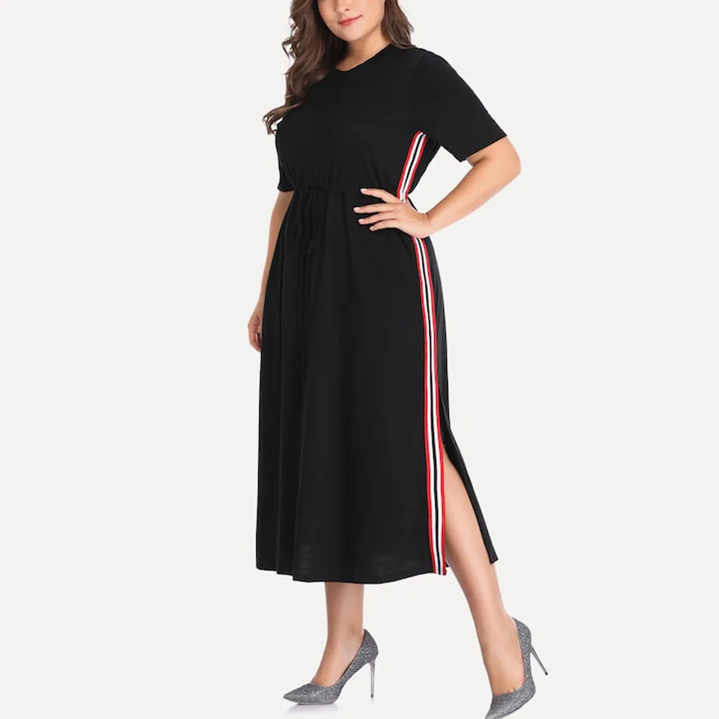 Женское платье рубашка с контрастной панелью повседневное Свободное длинное