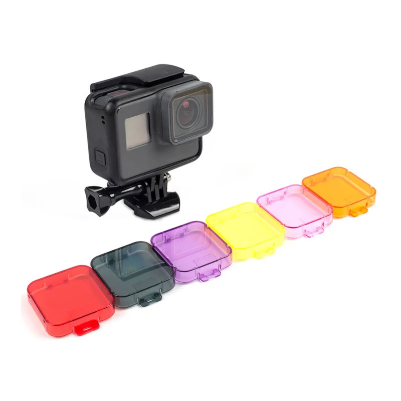 Фильтр для дайвинга Gopro 5 Профессиональный 6 цветов фильтр желтого красного