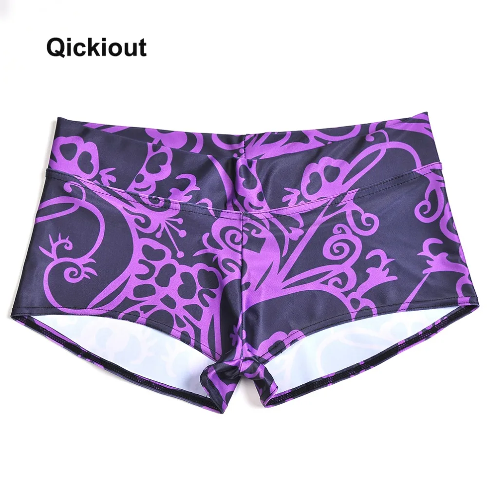 Шорты qickitout 2016 Летние Стильные женские шорты с высокой талией фиолетовые
