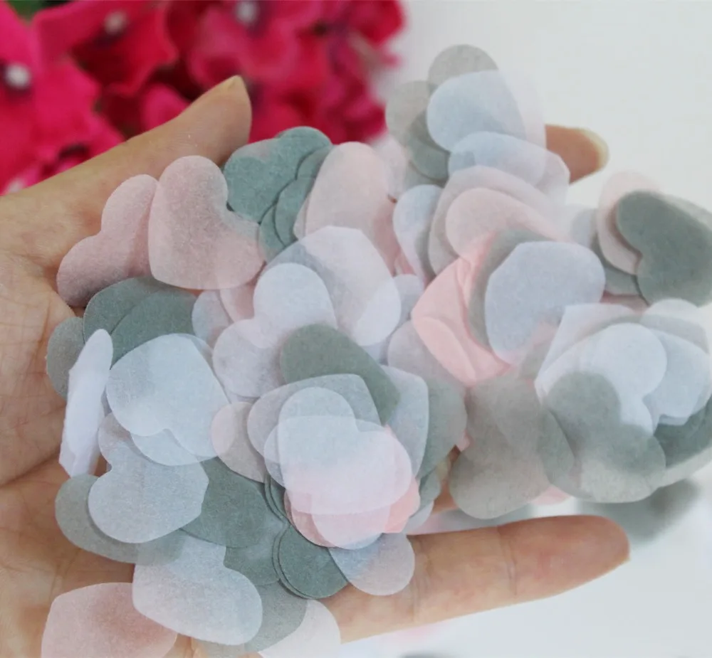 2400 розовый серый белый Сердце свадьба конфетти вечерние ничные воздушные шары