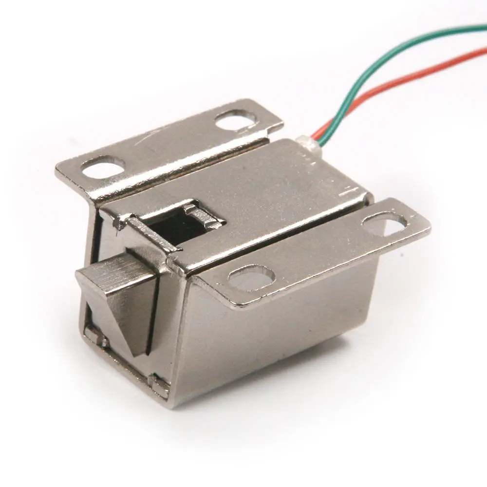 DC 12V дверной ящик язычок вниз Электрический замок сборка соленоида тонкий дизайн