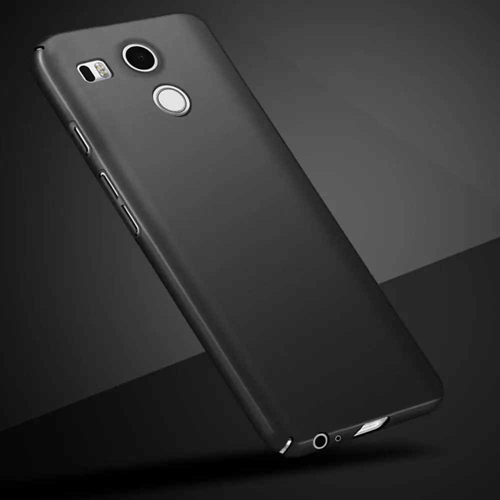 Для LG Nexus 5X H791 чехол Nexus5X чехол матовый Жесткий для LG Google Nexus 5X чехол для телефона s Nexus 5 X задняя крышка Coque 5,2 дюймов - Цвет: Black