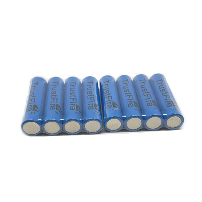 

6pcs/lot TrustFire 3.7V TR10440 600mAh 10440 Lithium Battery Rechargeable Batteries for LED Flashlights Headlamps