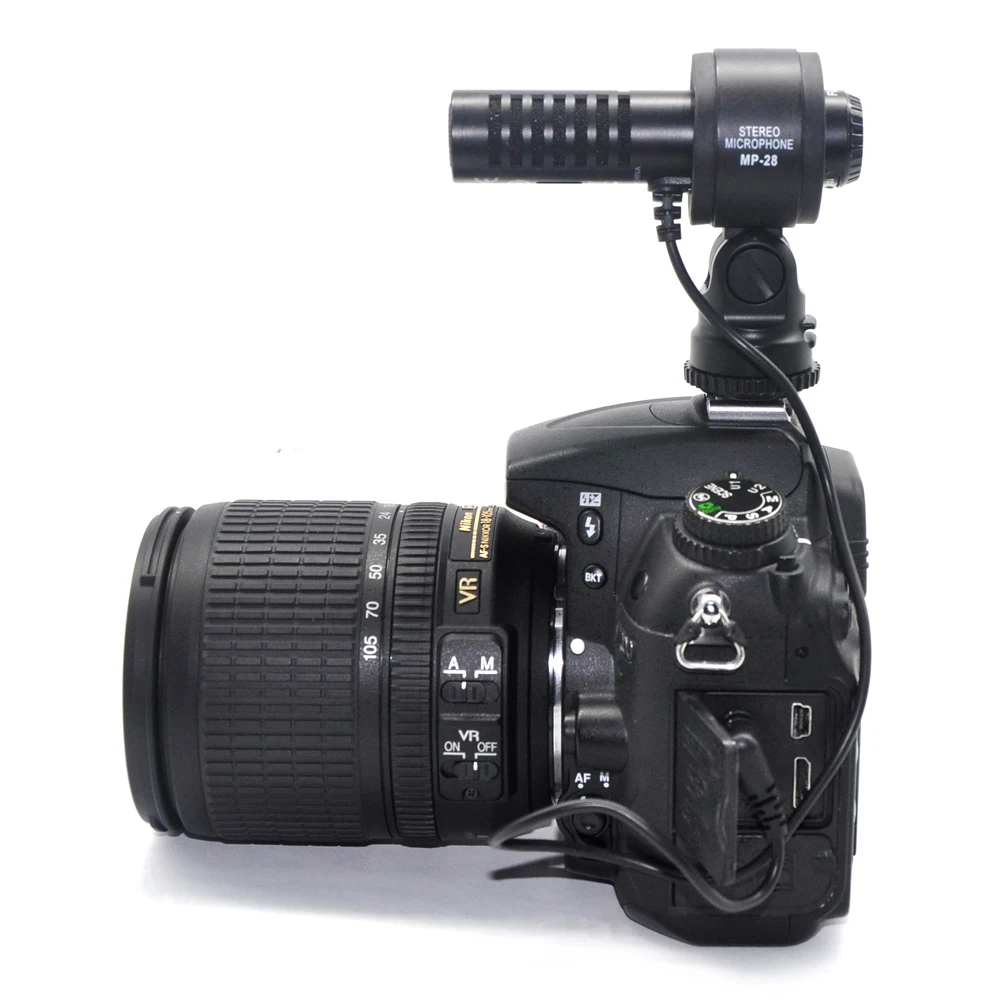 Стерео микрофон-электретный конденсаторный микрофон для Canon/Nikon/sony/Pentax/samsung Любые DSLR камеры и DV Vdieo видеокамеры