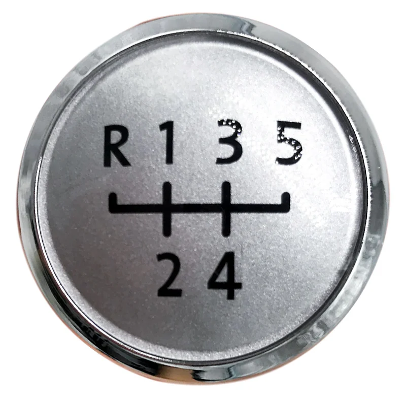 Silver 5 Speed 5/6 скоростная ручка переключения рулевого механизма автомобиля палка эмблема кепка со значком замена крышки для Volkswagen VW/Transporter T5 T5.1 Gp 2003-2011 - Название цвета: Silver 5 Speed