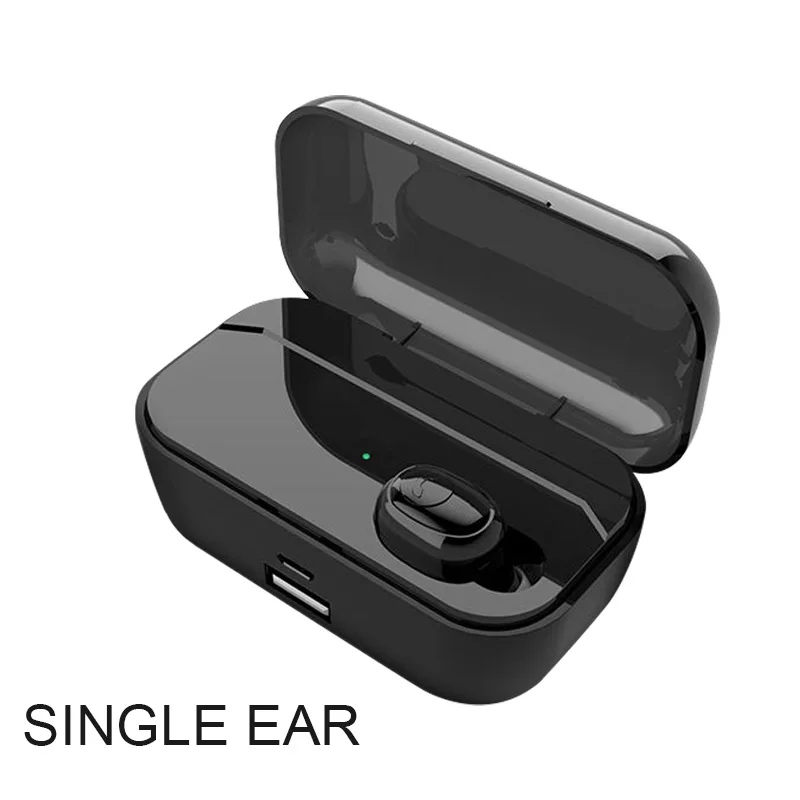 1 VOULAO Bluetooth наушники 8D стерео Спортивные Беспроводные наушники гарнитура Мини TWS наушники водонепроницаемые наушники с мощностью 3500 мАч - Цвет: 1