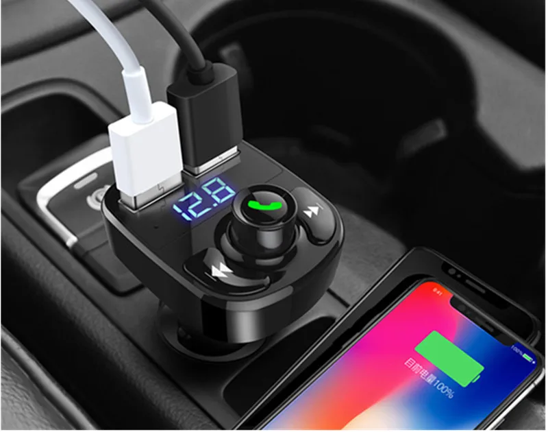 Беспроводной автомобильный Bluetooth fm-передатчик Громкая связь аудио приемник авто светодиодный MP3 плеер 3.1A двойной USB быстрое зарядное устройство автомобильные аксессуары