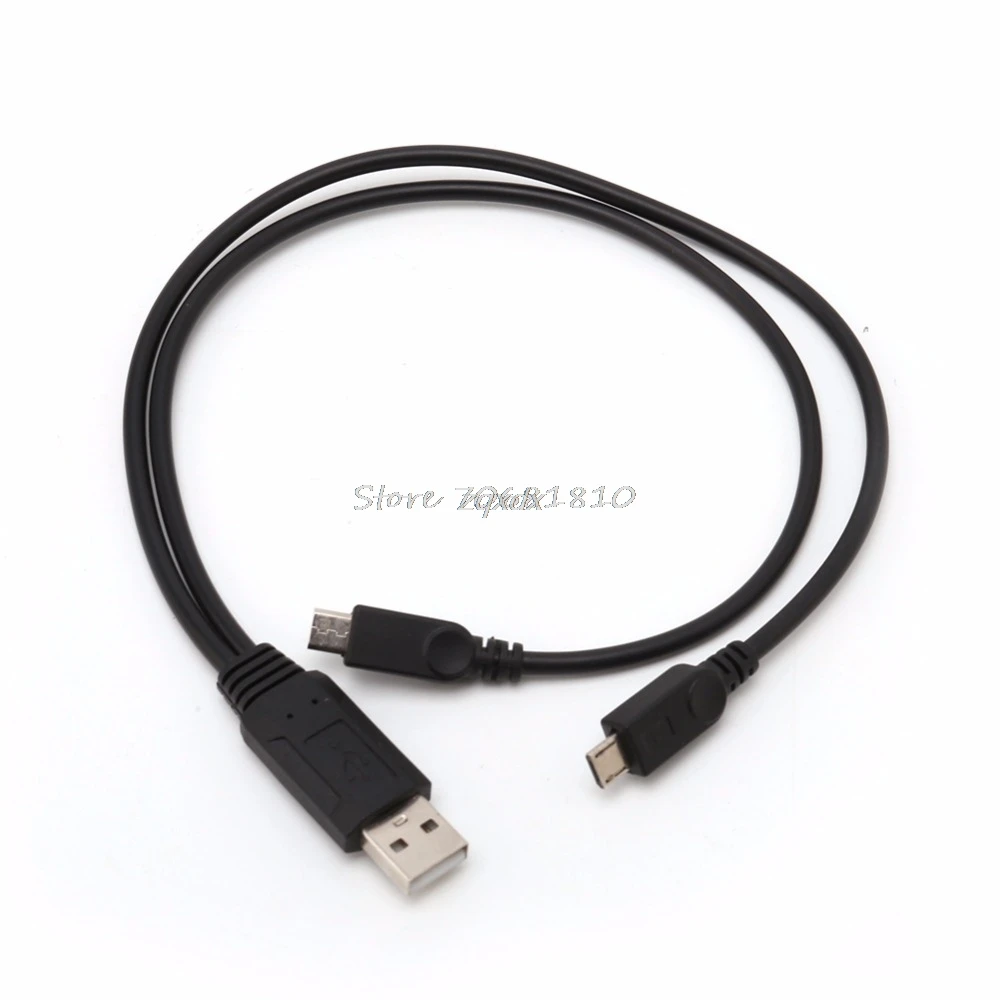 Портативный USB Мужской Универсальный микро двойной мужской Y адаптер сплиттер