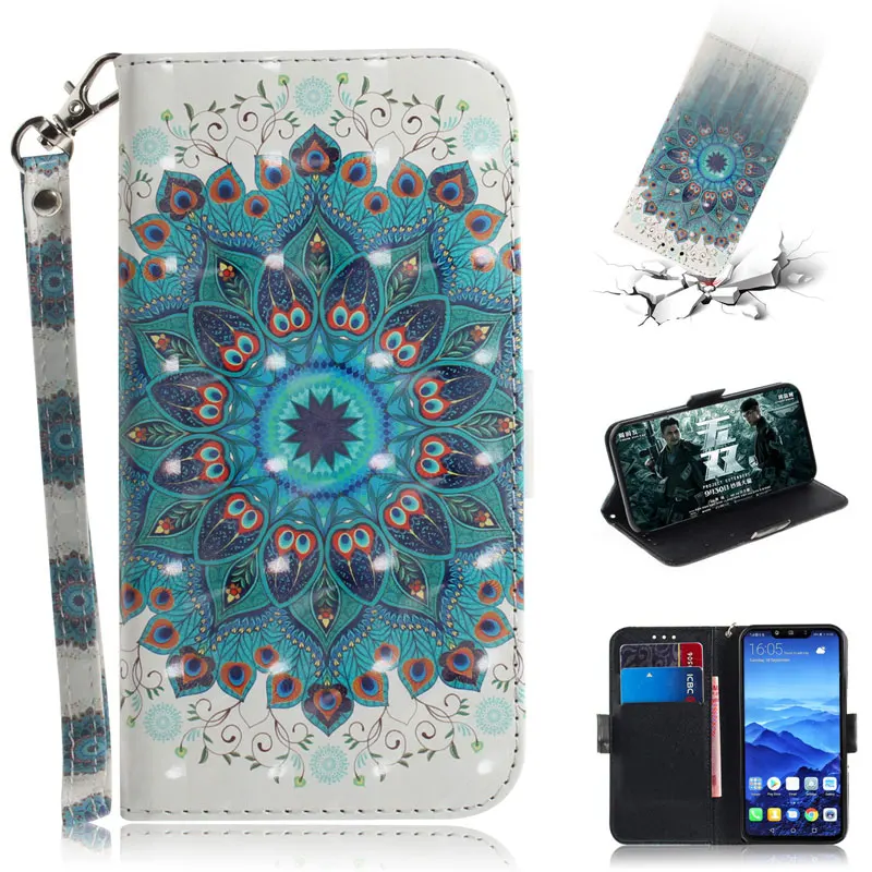 Чехол-книжка DAXING для huawei mate20 lite из искусственной кожи+ силиконовый чехол-кошелек для huawei mate20 lite чехол-Коке чехол с цветами